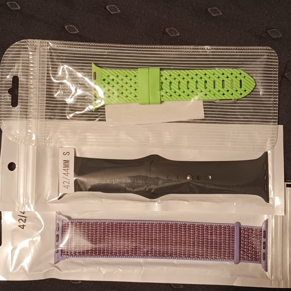 Three Apple Compatible Watch Bands NEW 42/44